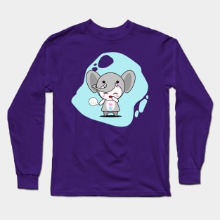 Cute Elephant Character Long Sleeve T-Shirt